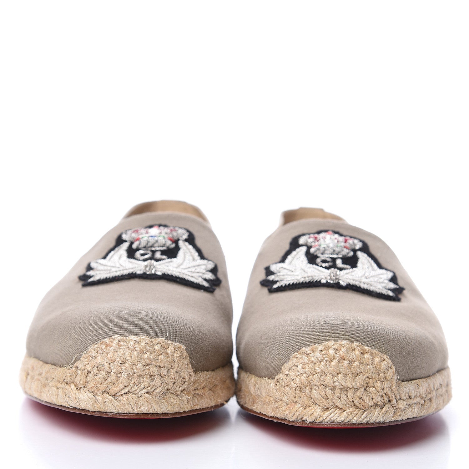 Christian Louboutin Jacquard Mens Rivalion Flat Espadrilles 44 Bavarois 2 of 9