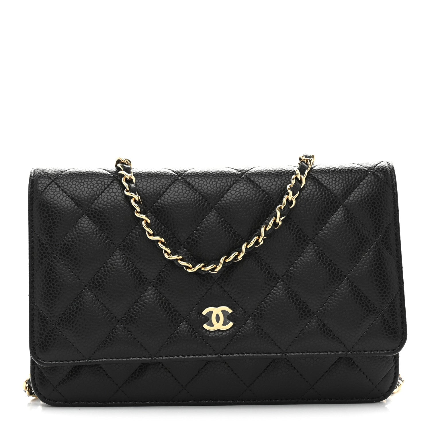 Chanel Caviar Quilted Wallet On Chain WOC Black 1 of 12