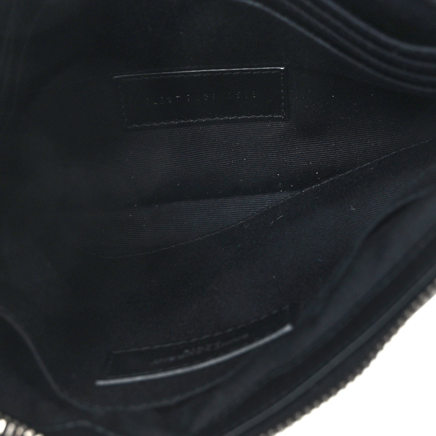 Calfskin Matelasse Chevron Monogram A5 Wristlet Black