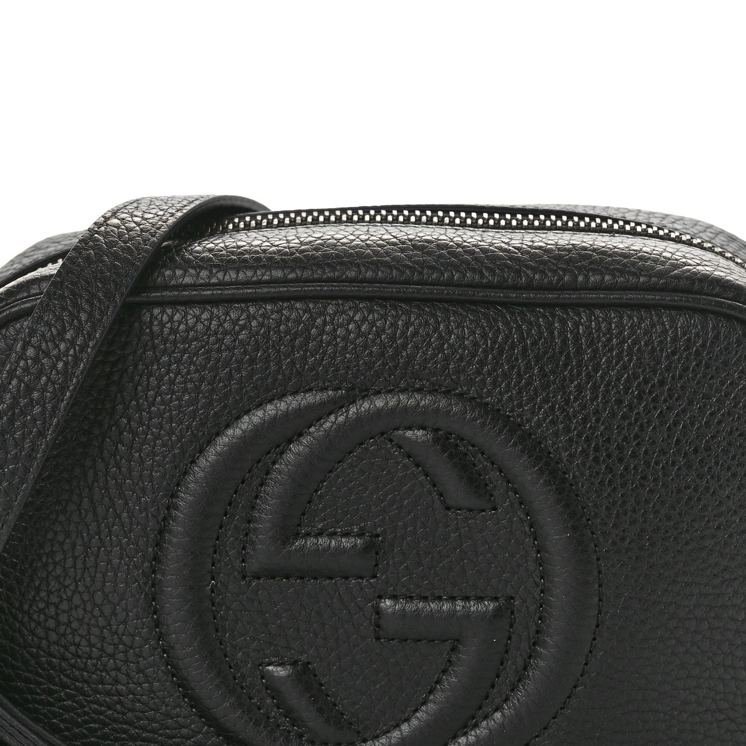 Gucci Pebbled Calfskin Mini Soho Disco Bag Black 8 of 10