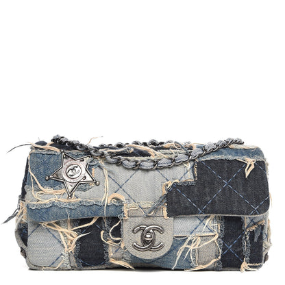 Chanel Denim Patchwork Paris Dallas Single Flap Blue 1 of 7