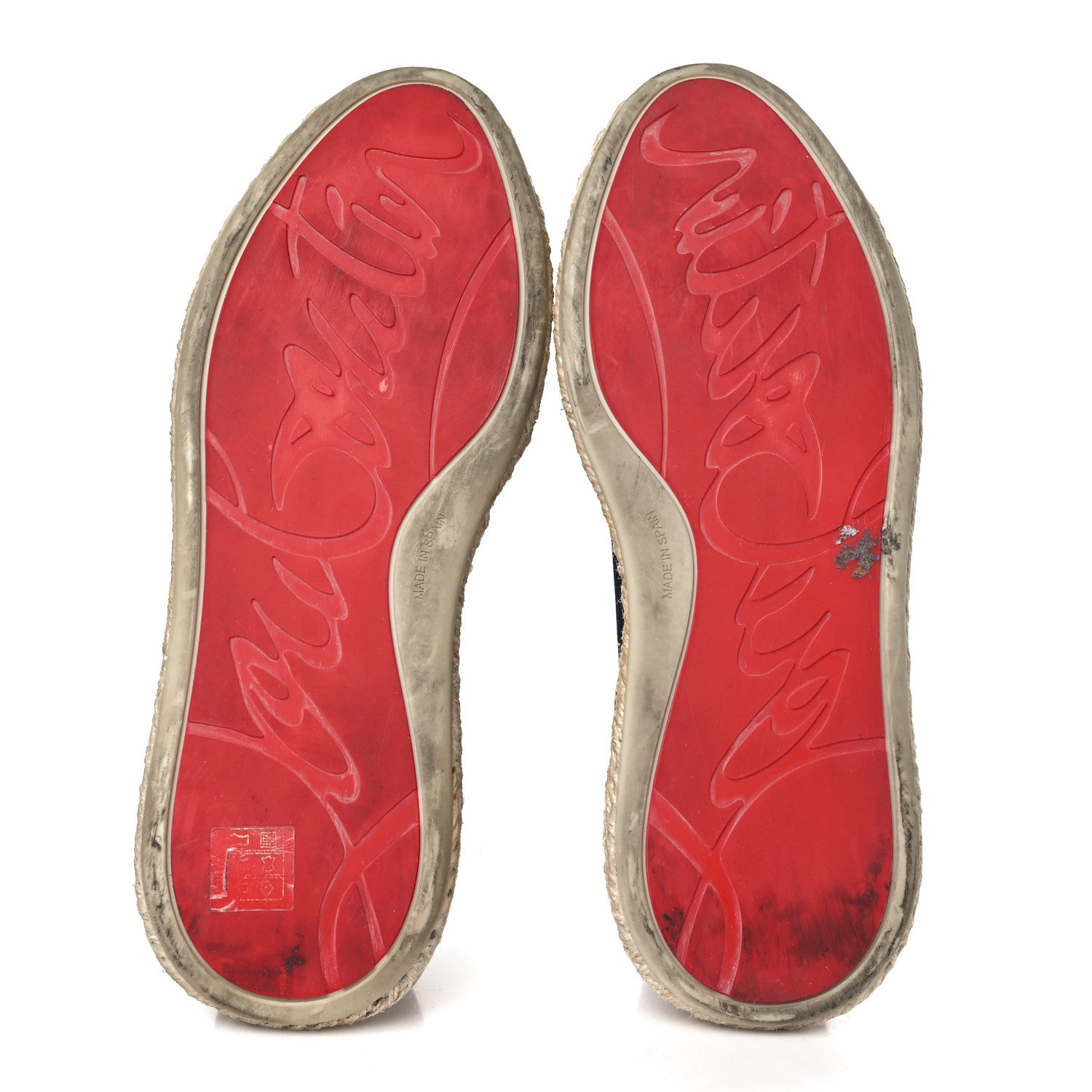 Christian Louboutin Toile Calfskin Espasneak Flat Sneaker 37 Obscur 5 of 8