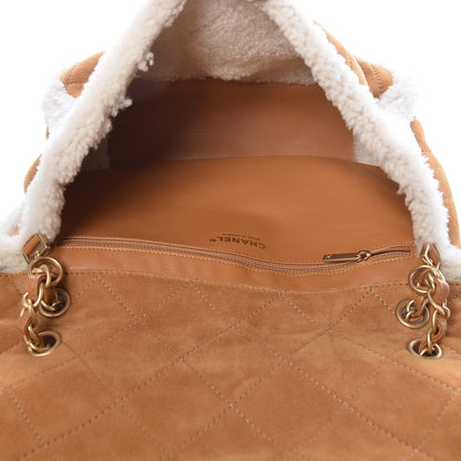 Chanel Shearling Lambskin Quilted Coco Neige Single Flap Beige 7 of 9