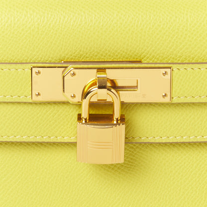 Hermes Epsom Kelly Sellier 28 Lime 16 of 33