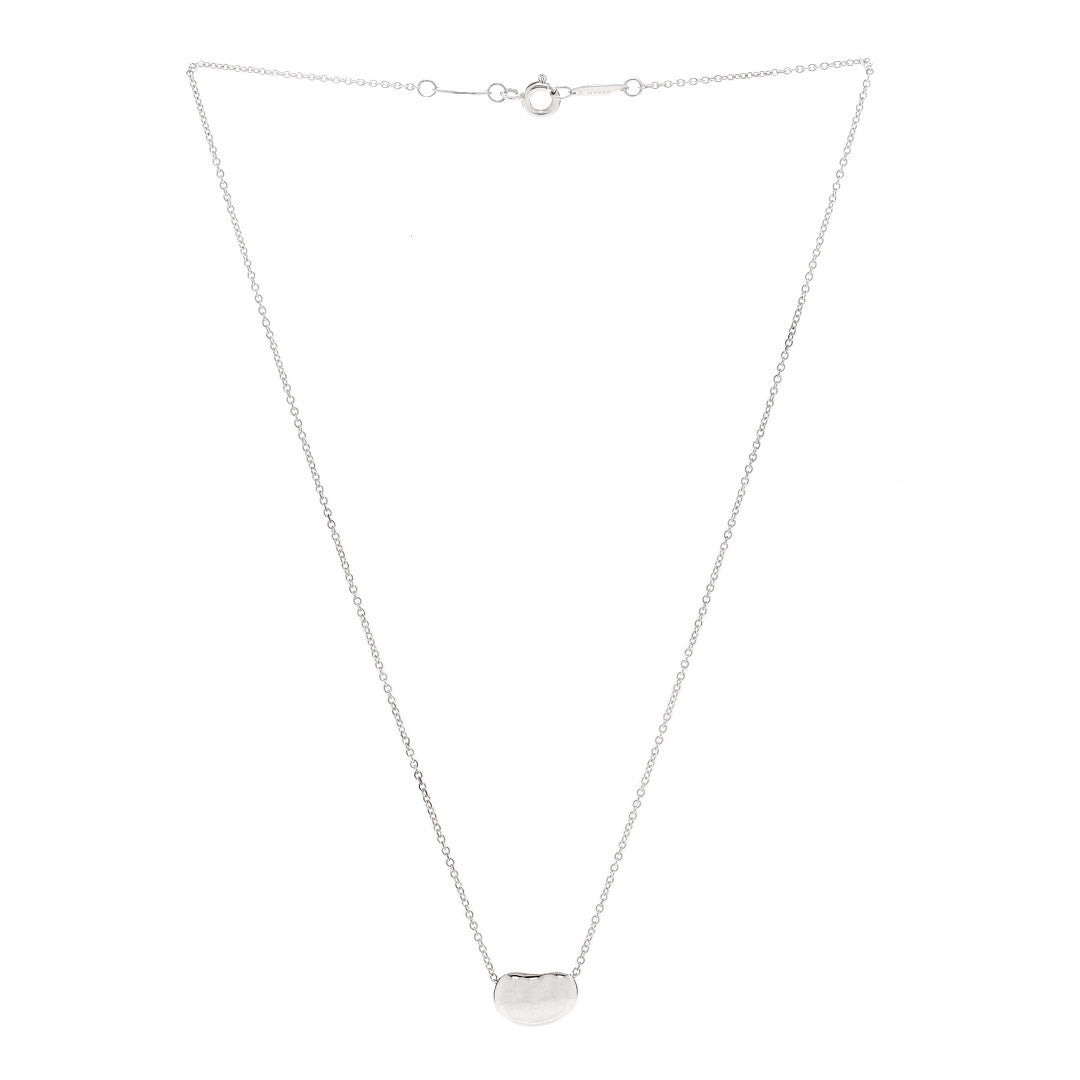Sterling Silver 12mm Elsa Peretti Bean Pendant Necklace