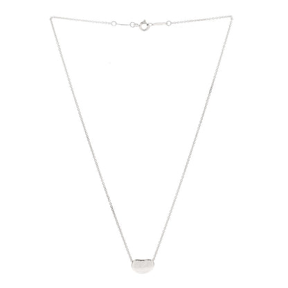 Tiffany Sterling Silver 12mm Elsa Peretti Bean Pendant Necklace 3 of 6