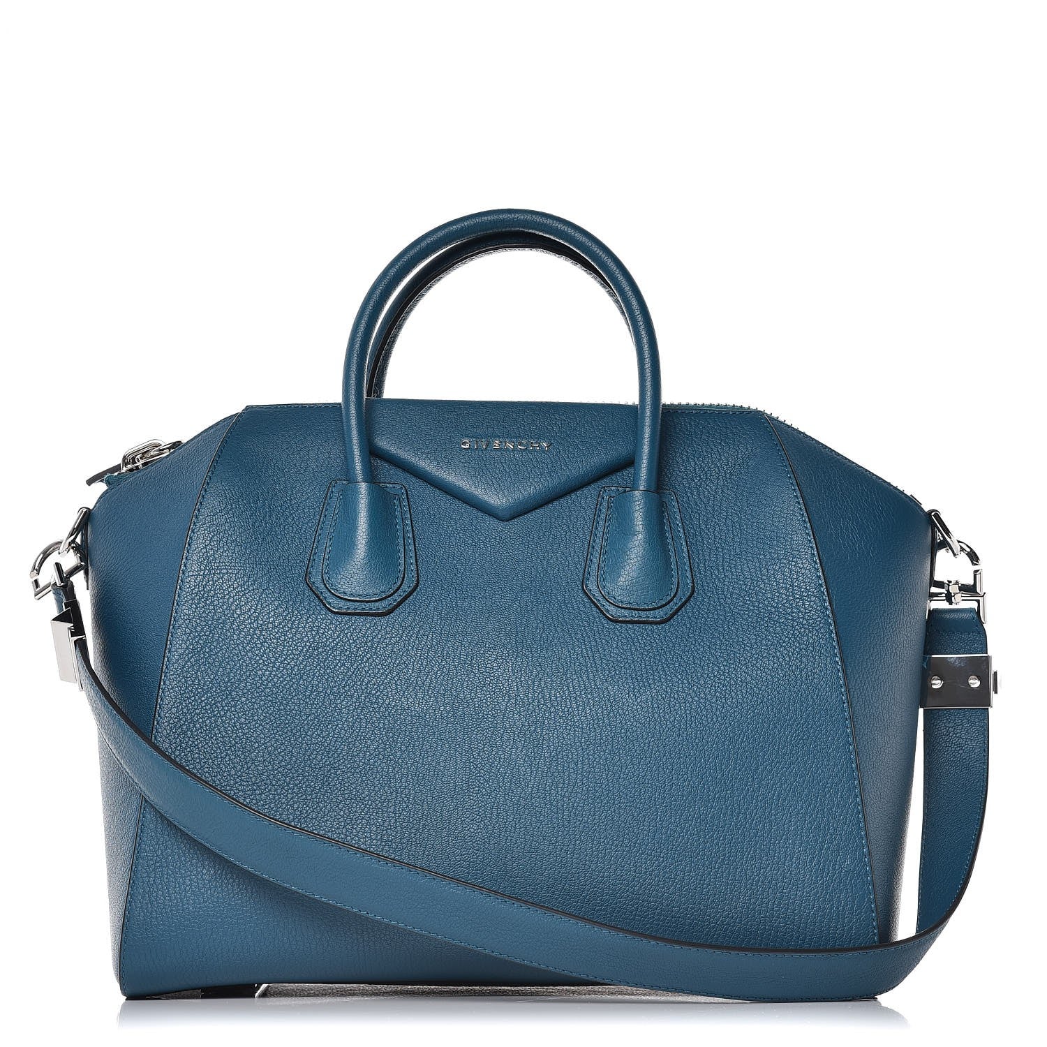 Givenchy Sugar Goatskin Medium Antigona Petrol Blue 1 of 9