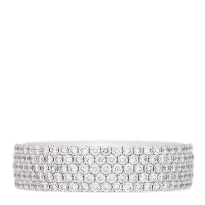 Tiffany 18K White Gold Diamond Metro Five-Row Ring 52 6 3 of 4