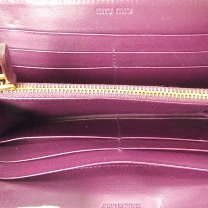 Miu Miu Patent Crocodile Embossed Wallet Purple 5 of 9