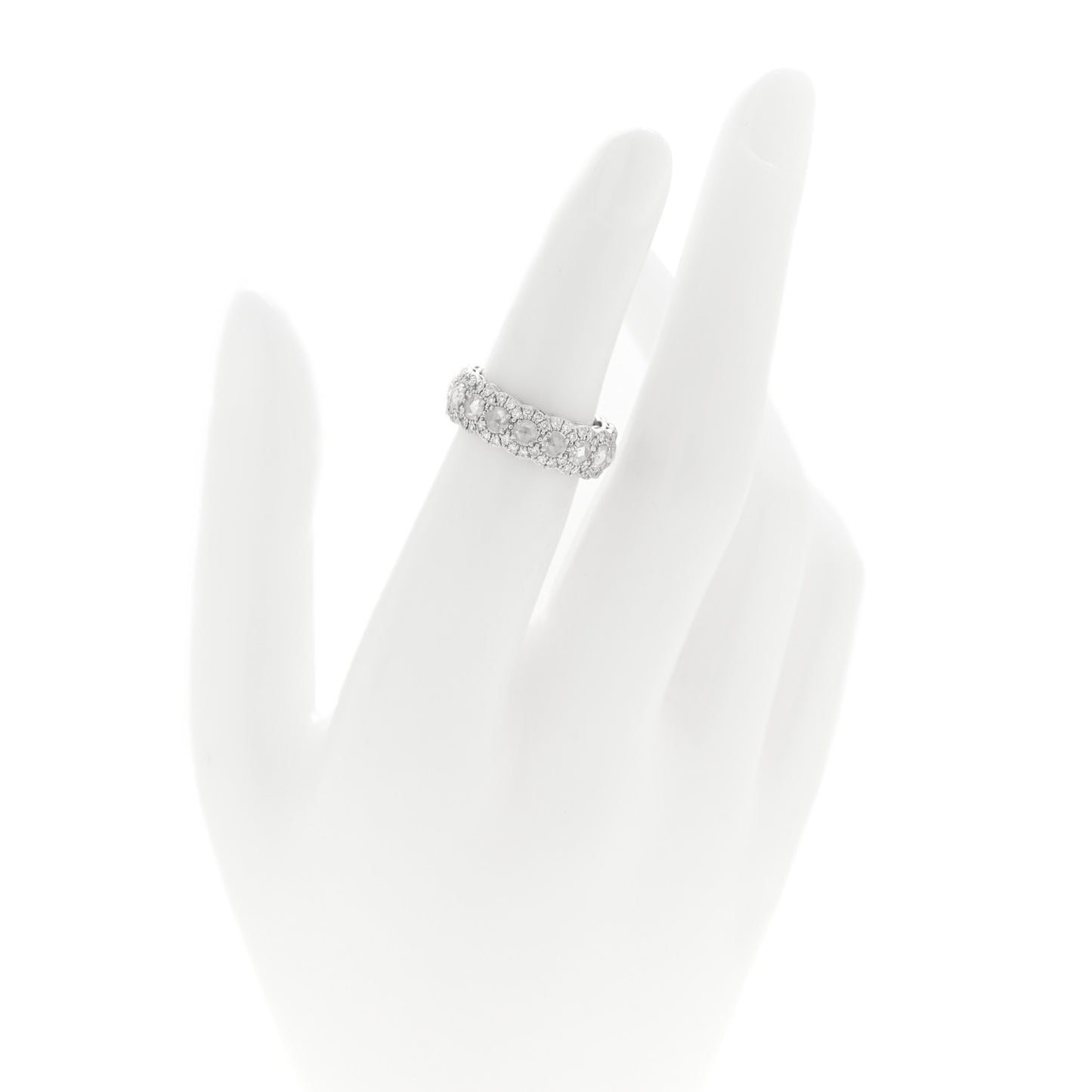 Platinum Diamond Cobblestone Ring 48 4.5