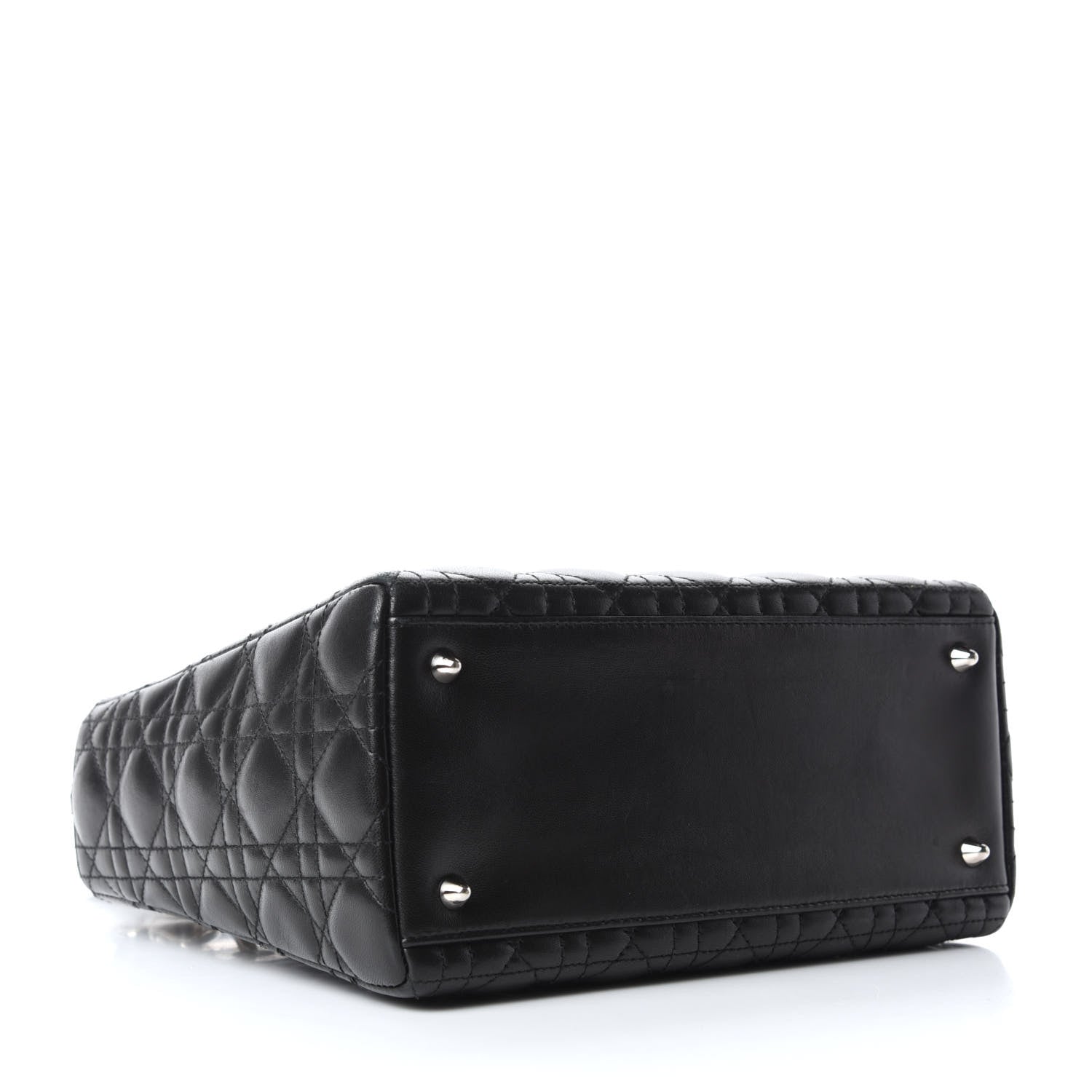 Christian Dior Lambskin Cannage Medium Lady Dior Black 4 of 9