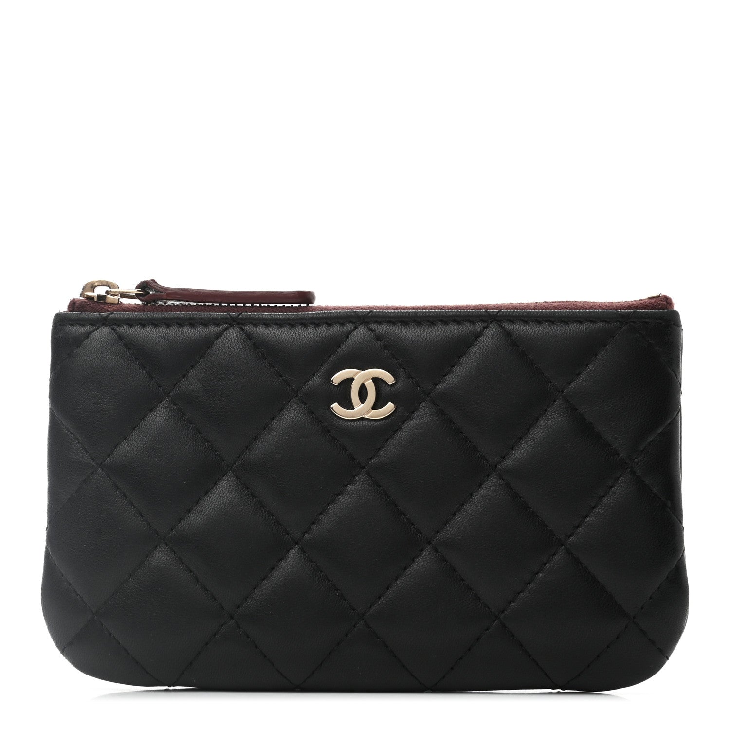 Chanel Lambskin Quilted Small Cosmetic Case Black 1 of 7