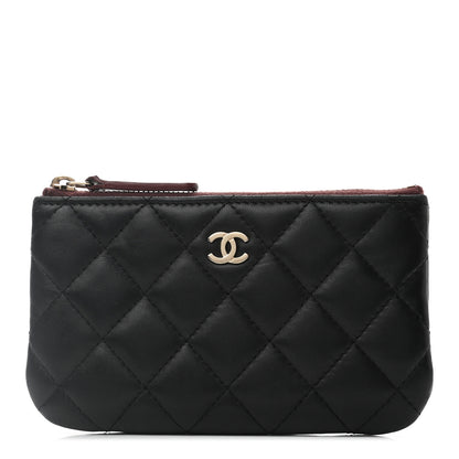 Chanel Lambskin Quilted Small Cosmetic Case Black 1 of 7