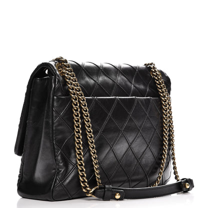 Chanel Calfskin Diamond Debossed Large Cosmos Flap Black 3 of 8