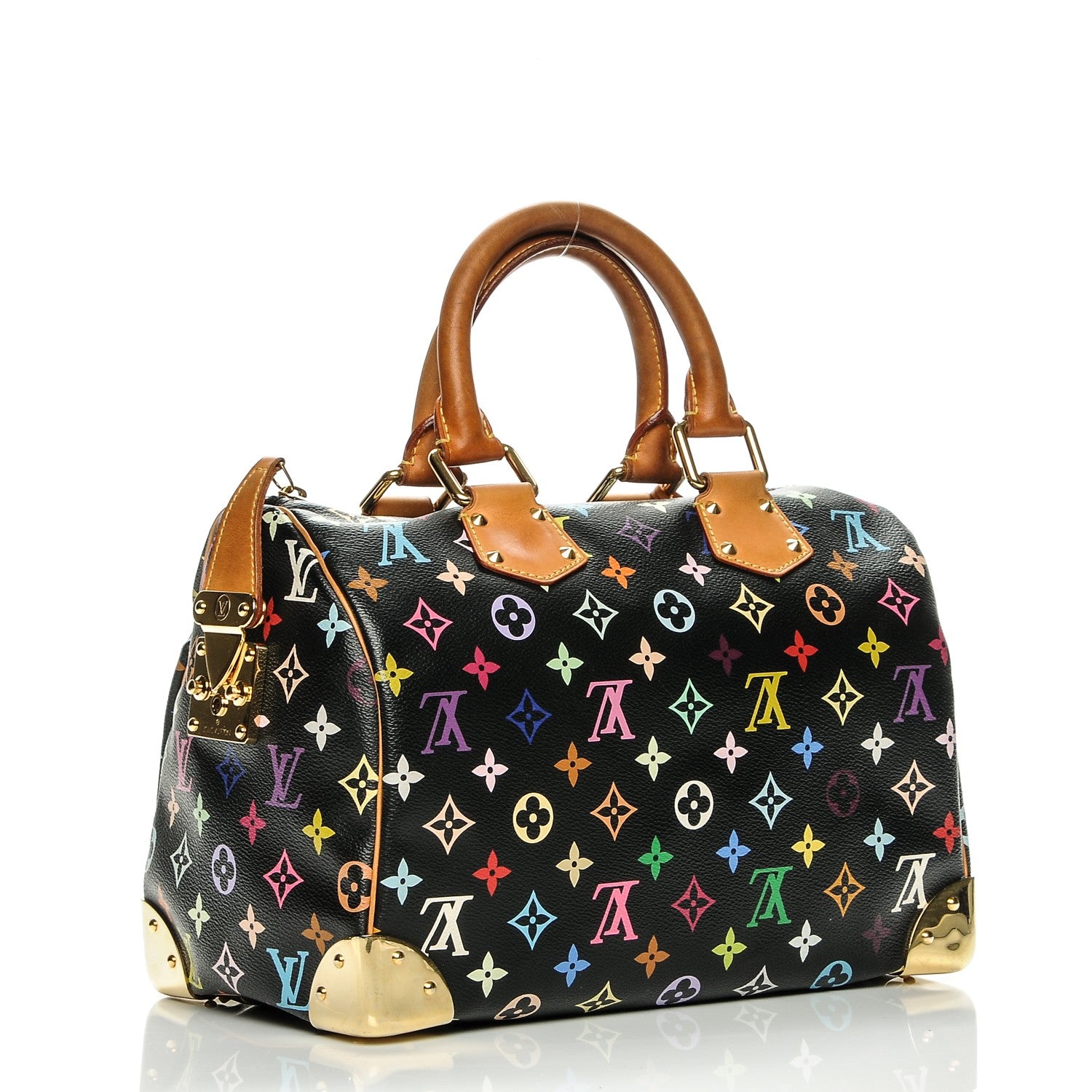 Louis Vuitton Monogram Multicolor Speedy 30 Black 3 of 10