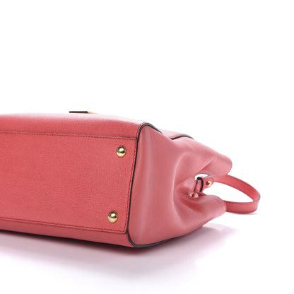 Fendi Vitello Elite Flamingo Petite 2Jours Tote Rosa Exstasy 6 of 15