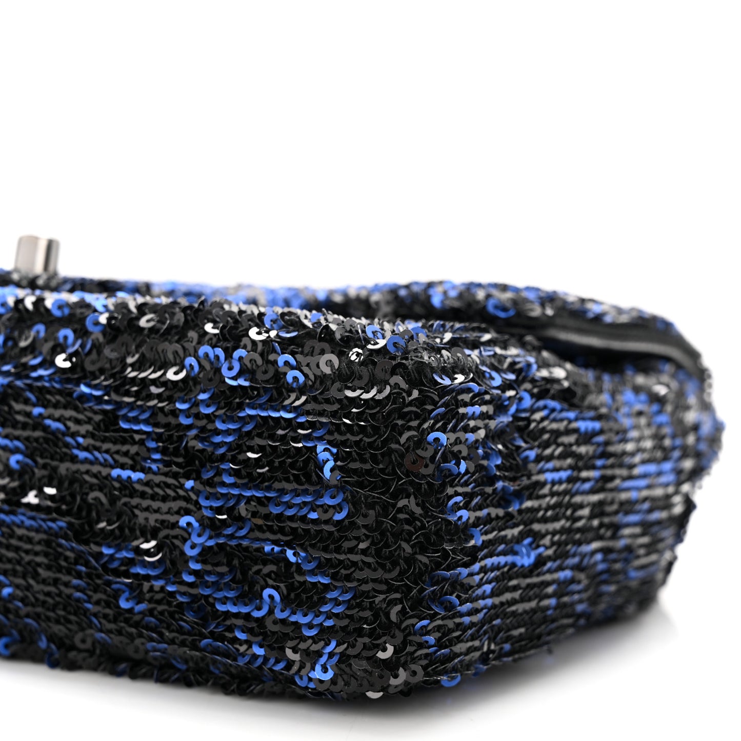 Sequin Logo Mini Rectangular Flap Black Blue