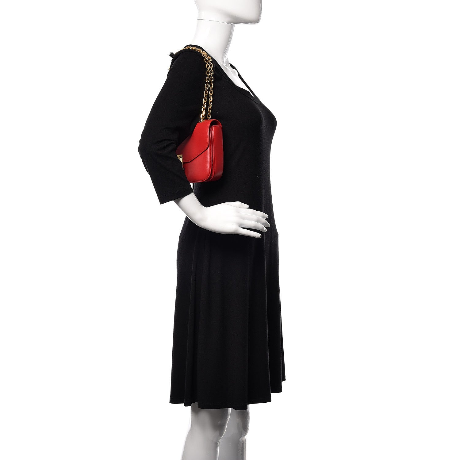 Celine Shiny Calfskin Small C Bag Red 2 of 9