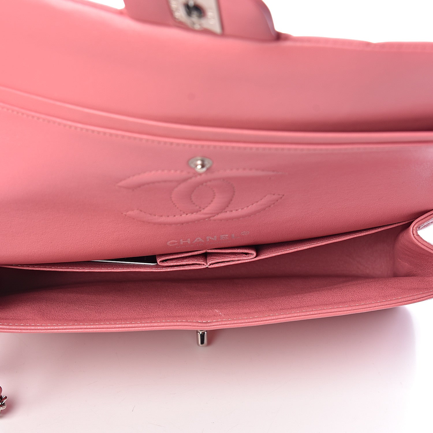 Chanel Lambskin Quilted Medium Double Flap Pink 5 of 10