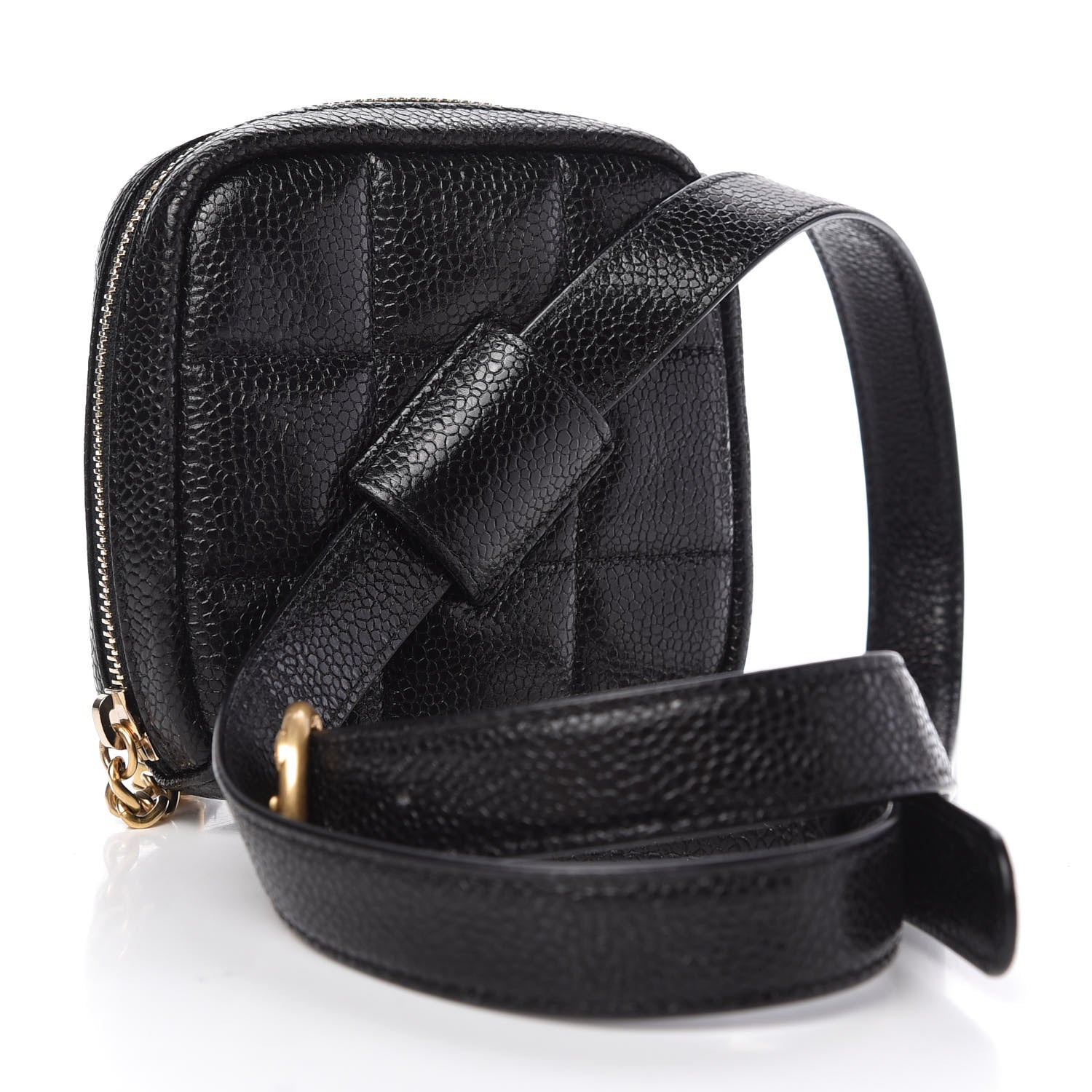 Chanel Caviar Quilted Coin Purse Belt Bag Black 3 of 11