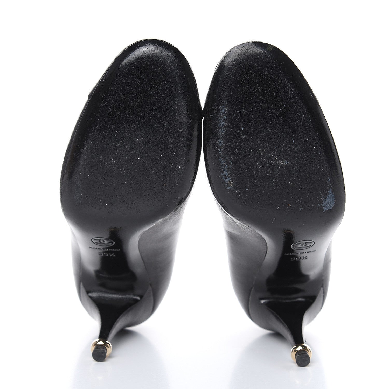 Chanel Lambskin Camellia Pumps 39.5 Black 5 of 12