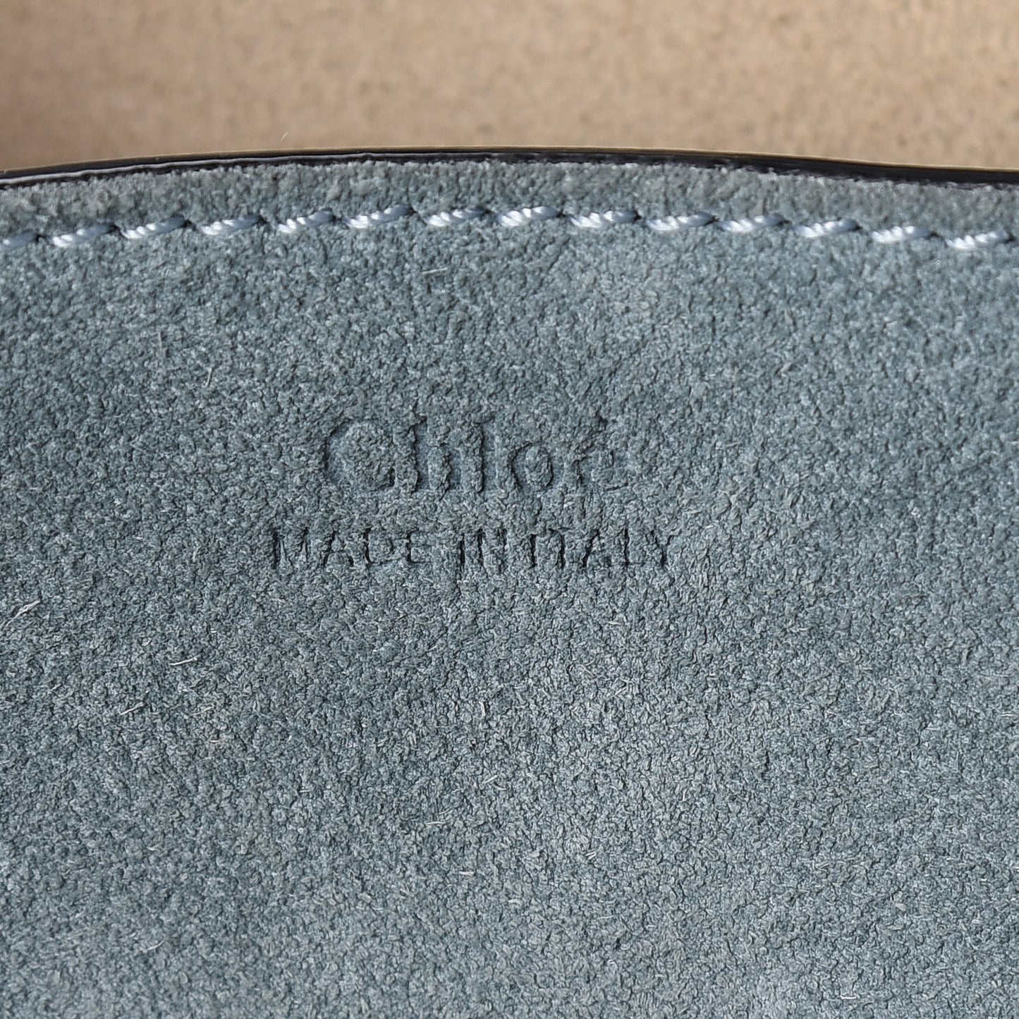 Suede Smooth Calfskin Drew Shoulder Bag Cloudy Blue