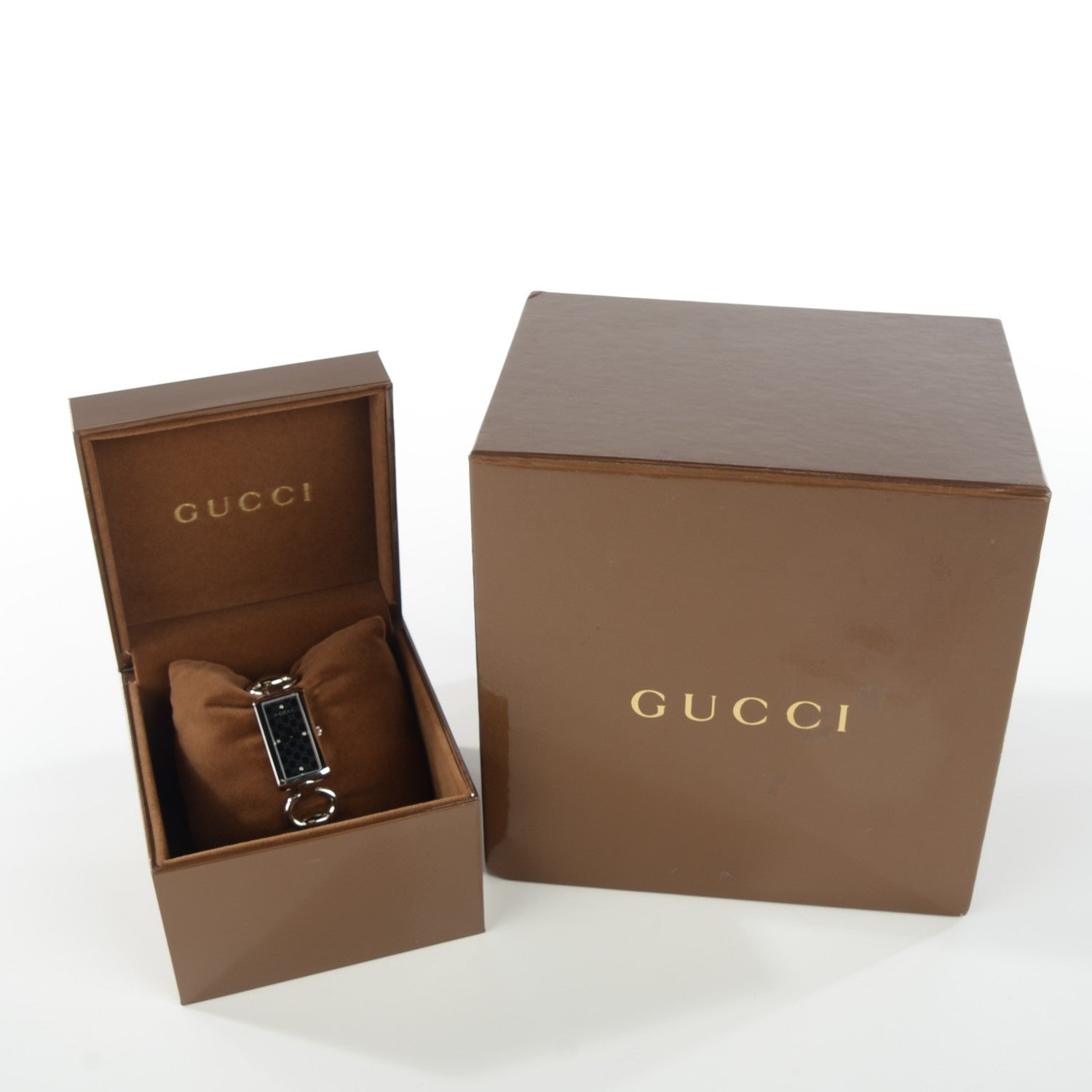 Gucci Stainless Steel Diamond 17mm Tornabuoni Quartz Watch Black 3 of 7