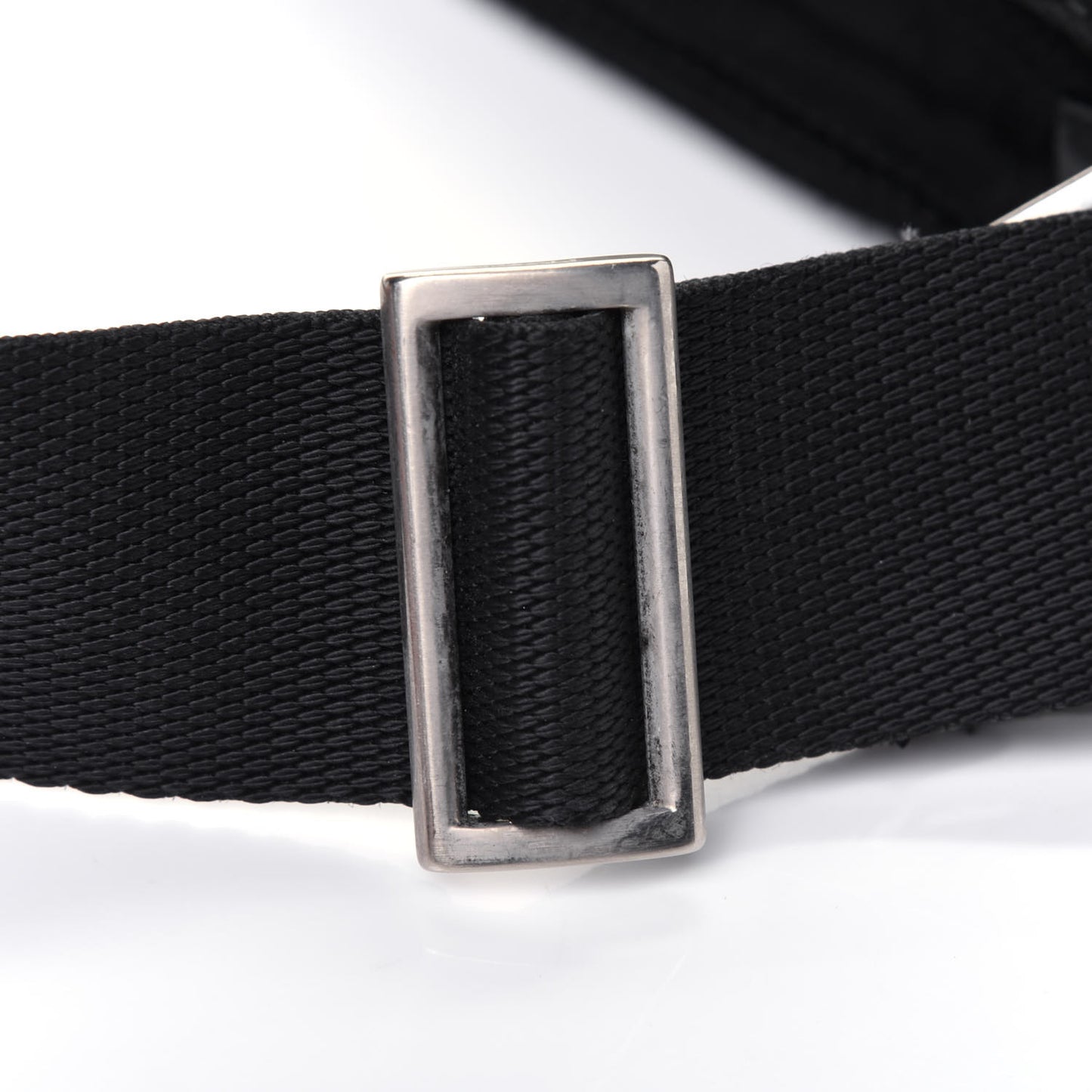 Tessuto Nylon Saffiano Flat Messenger Bag Black