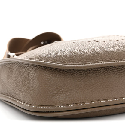 Hermes Taurillon Clemence Evelyne III PM Etoupe 9 of 11