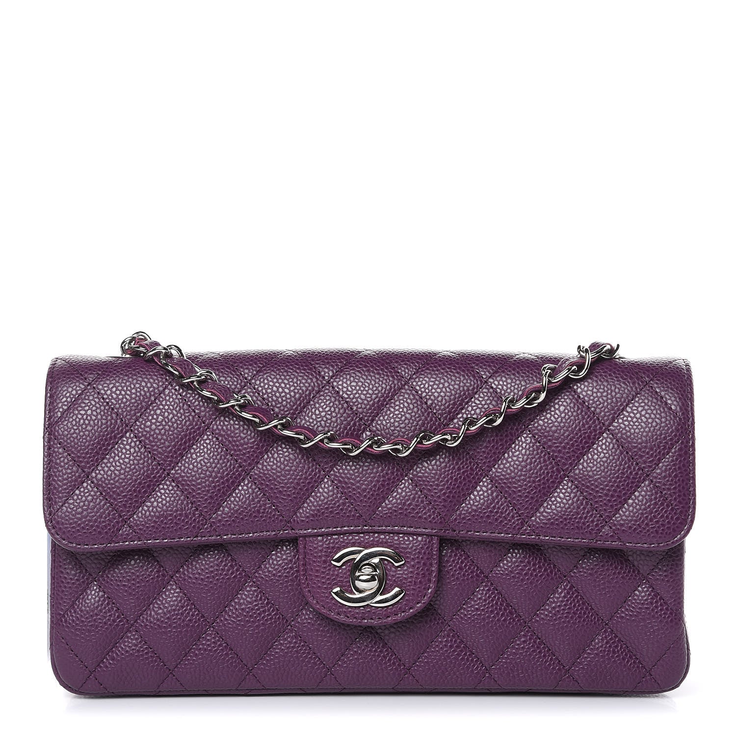 Chanel Caviar Quilted East West Flap Purple 1 of 10