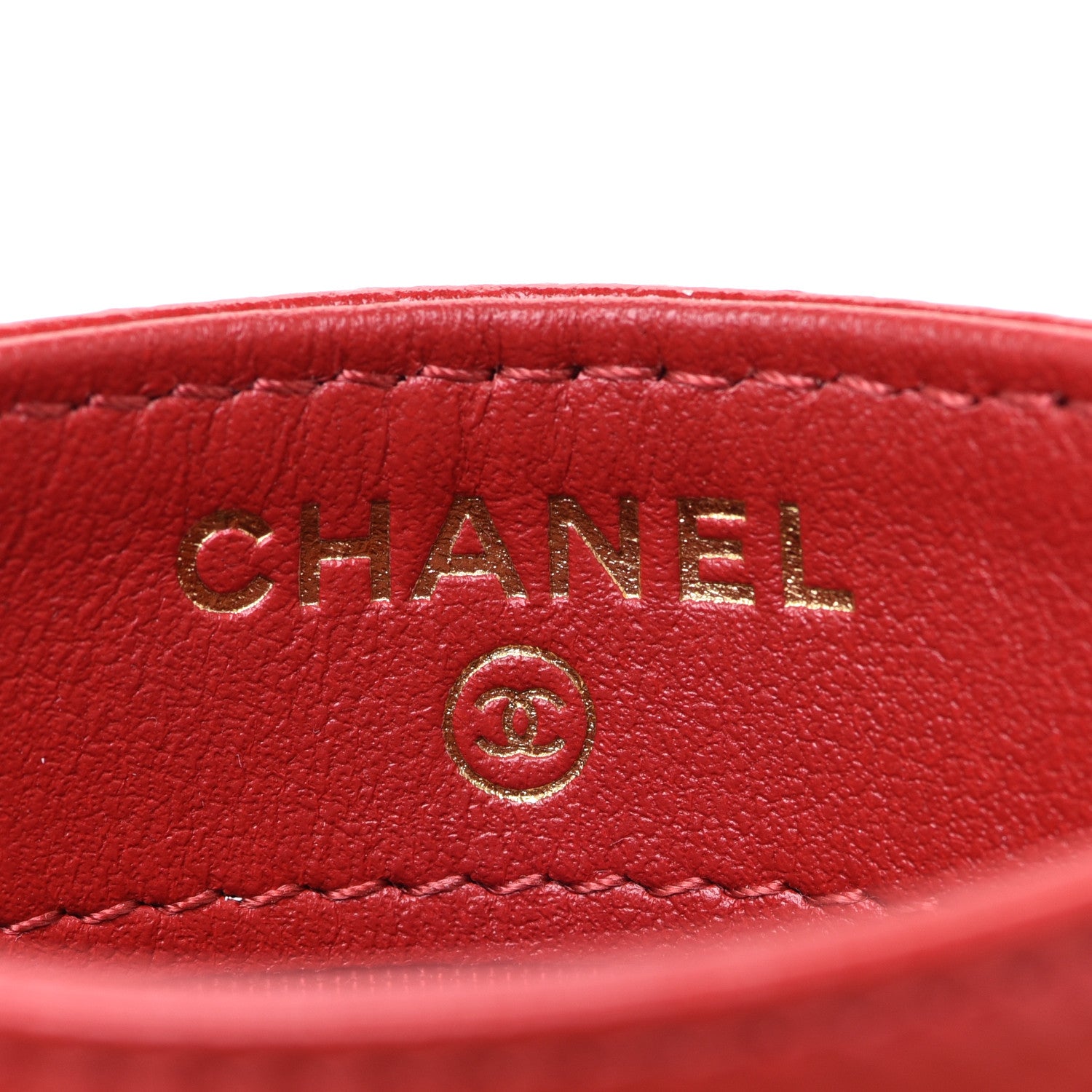 Chanel Caviar Camellia Embossed Card Holder Red 6 of 9