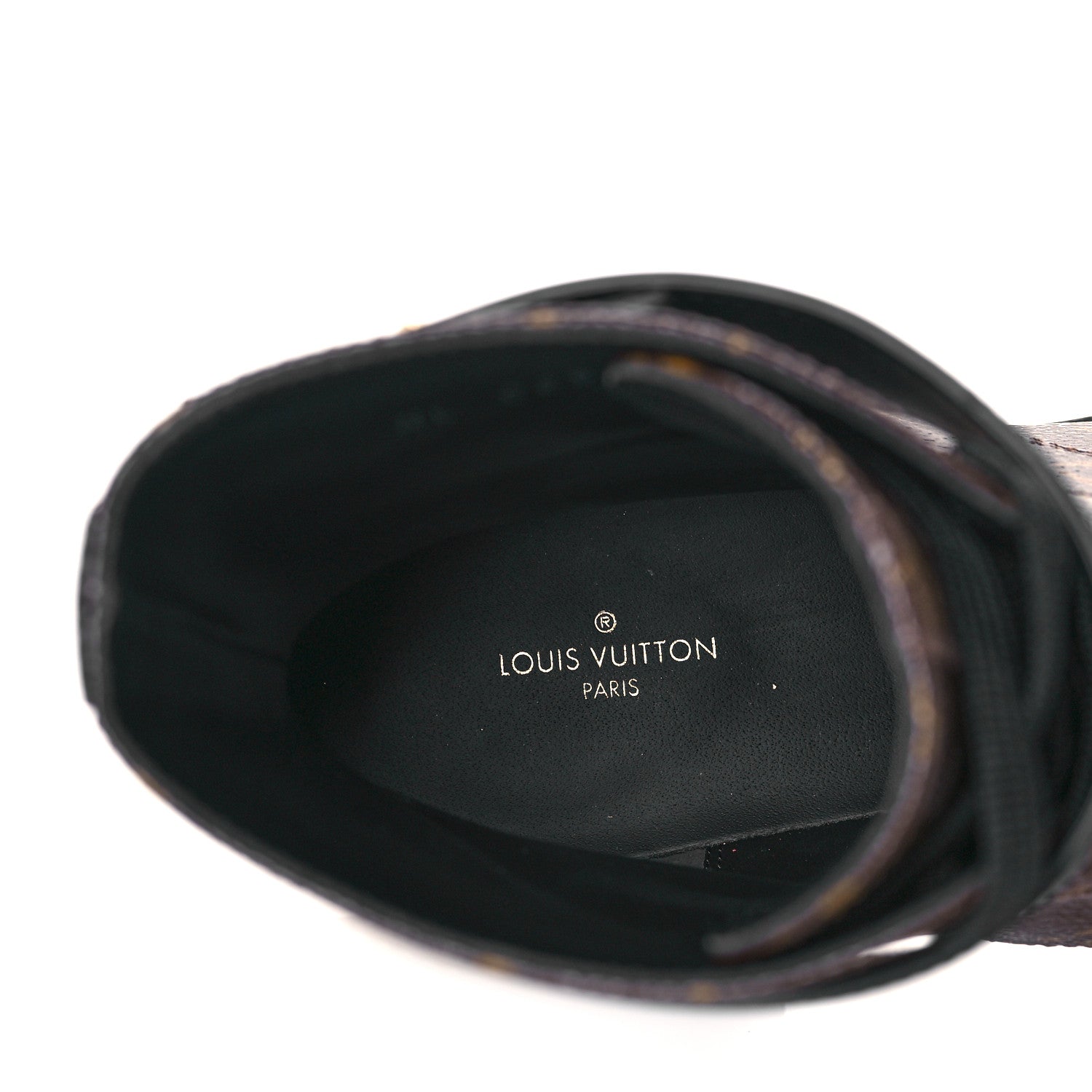 Louis Vuitton Calfskin Monogram Wonderland Flat Ranger Boots 39 Black 7 of 9