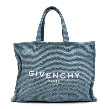 Givenchy Raffia Large G Shopping Tote Denim Blue 1 of 13