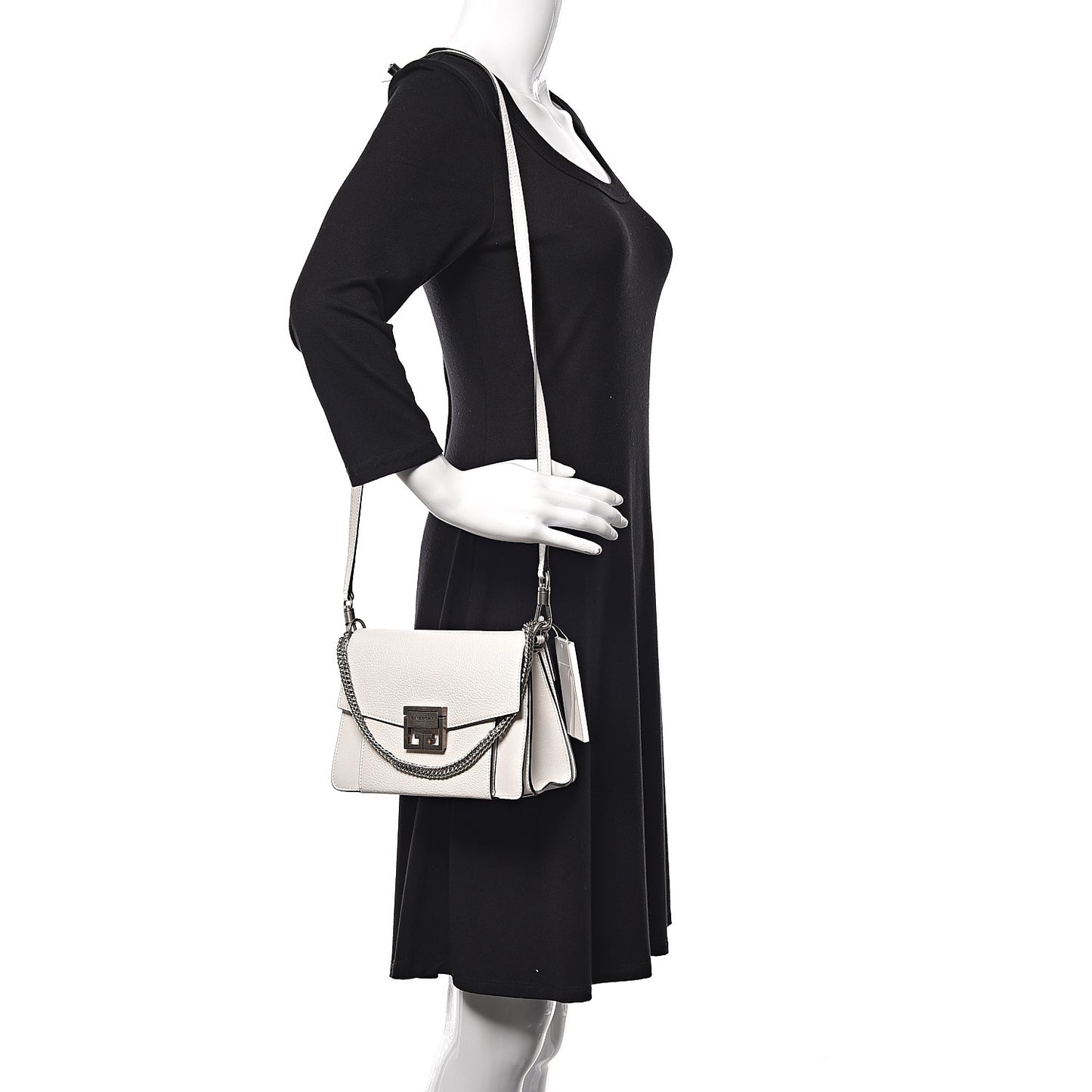 Goatskin Small GV3 Shoulder Bag White