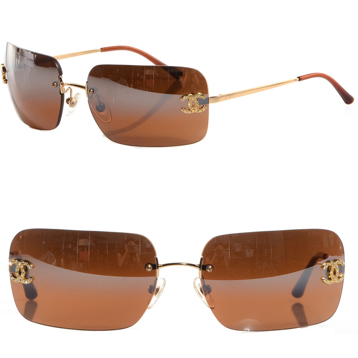 Crystal CC Logo Sunglasses 4017-D