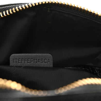 Burberry Calfskin Raffia Prorsum Bowling Bag Green Brown 8 of 9
