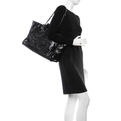 Chanel Glazed Calfskin Large Deauville Tote Black 3 of 14