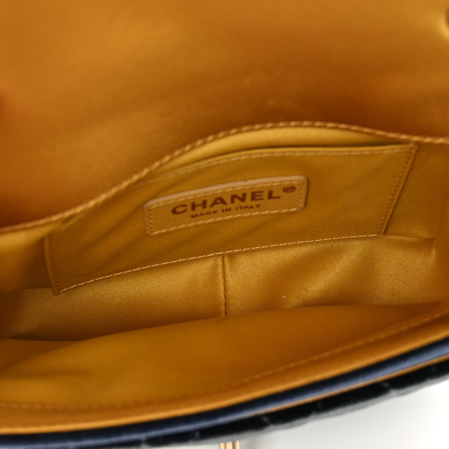 Chanel Velvet Quilted Small Flap Yellow Navy Charcoal 5 of 10