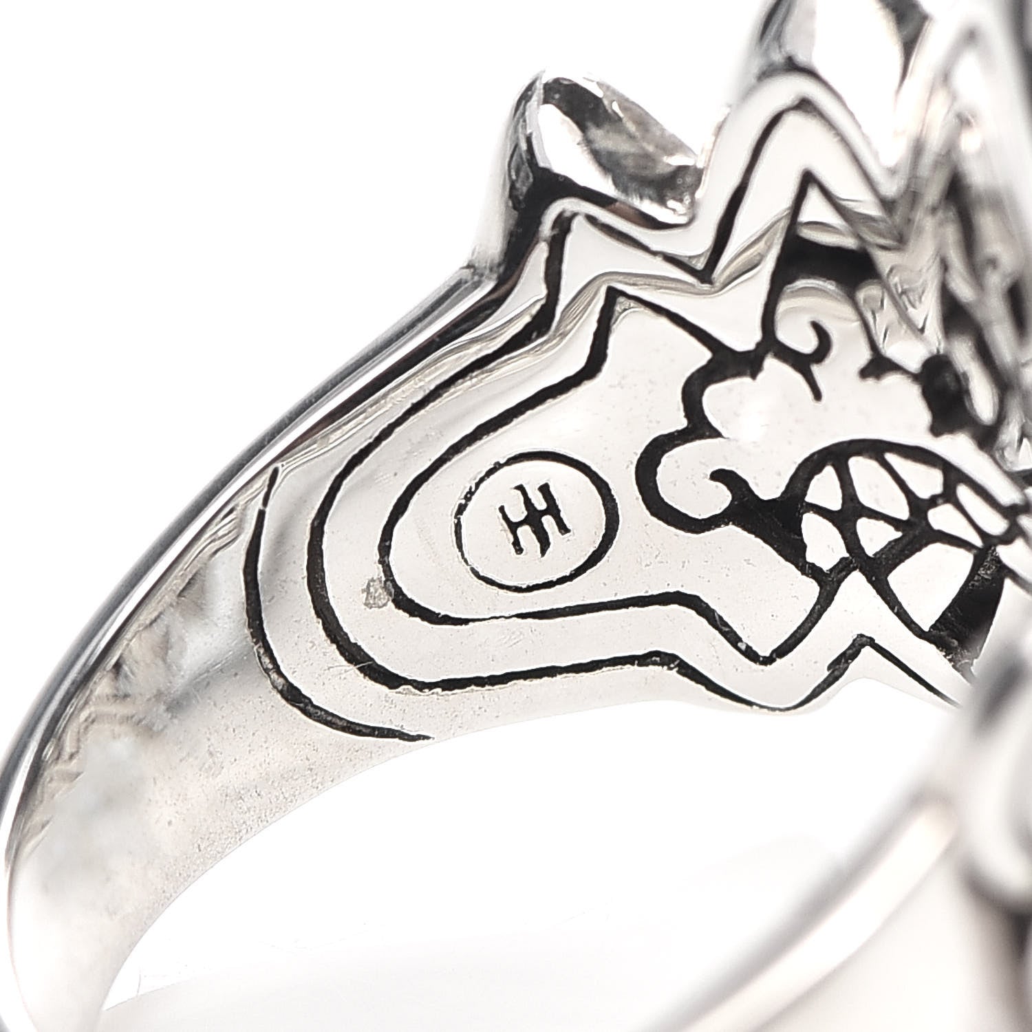 John Hardy Sterling Silver 18K Yellow Gold Naga Ring 54 7 5 of 5