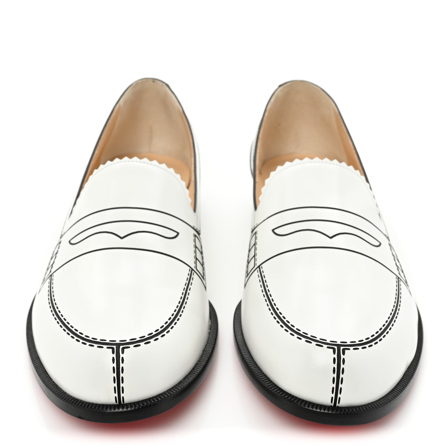 Calfskin Women Mocalaureat Tromp L'oeil Loafers 39 White