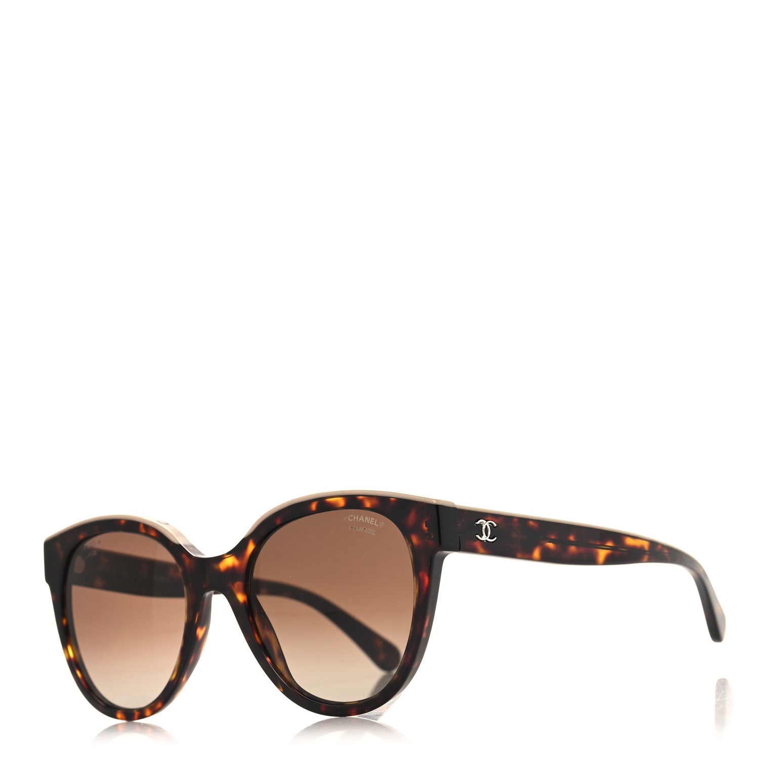 Chanel Acetate Polarized CC Butterfly Sunglasses 5414 Tortoise 1 of 8