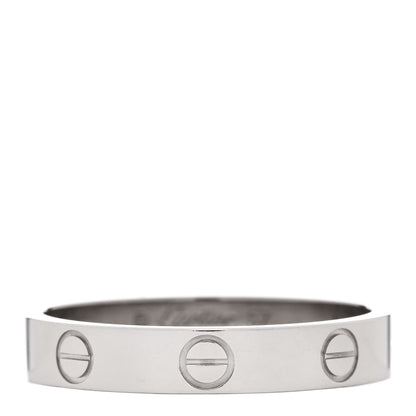 Cartier 18K White Gold 3.5mm LOVE Wedding Band Ring 57 8 1 of 5
