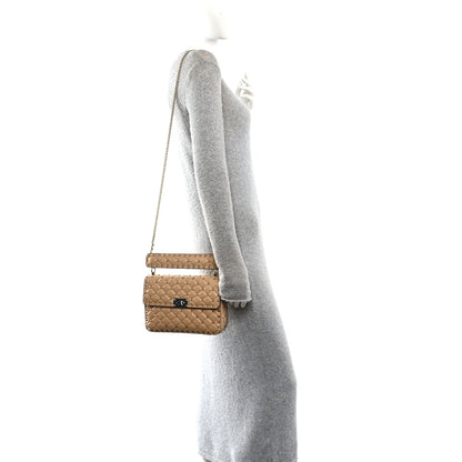 Valentino Garavani Nappa Medium Rockstud Spike Shoulder Bag Soft Noisette 2 of 10