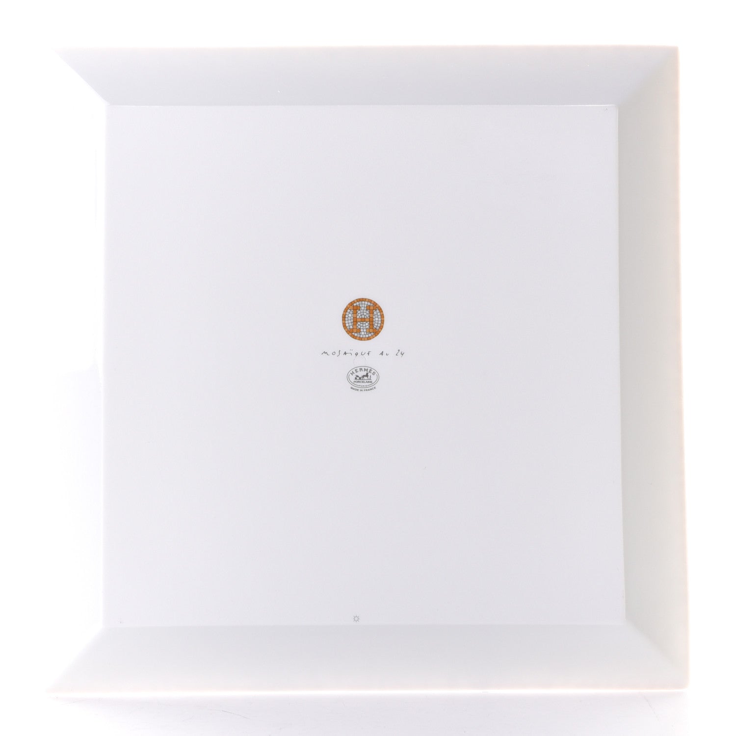 Hermes Porcelain Mosaique au 24 Square Plate 9.1" 2 of 5