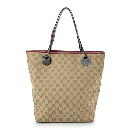 Gucci Monogram Large Eclipse Tote Red 1 of 9