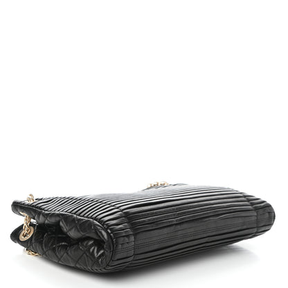 Chanel Lambskin Pleated Shoulder Bag Black 4 of 10