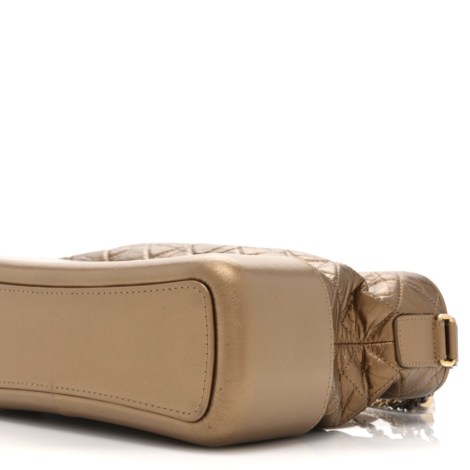 Chanel Metallic Aged Calfskin Quilted Medium Gabrielle  Bronze 10 of 10
