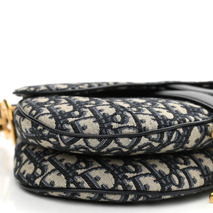 Christian Dior Oblique Saddle Bag Blue 8 of 9