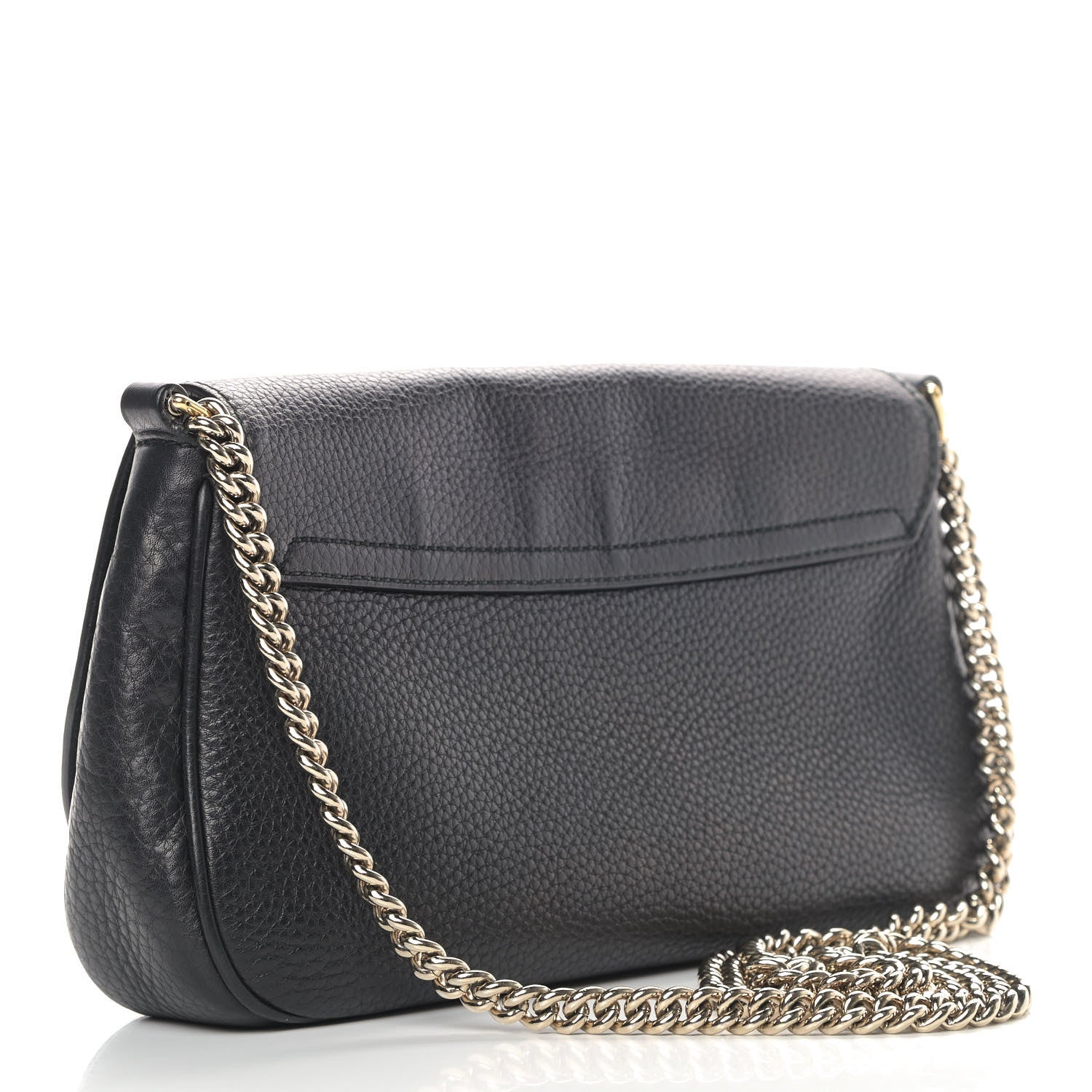 Gucci Pebbled Calfskin Medium Soho Flap Crossbody Black 2 of 10