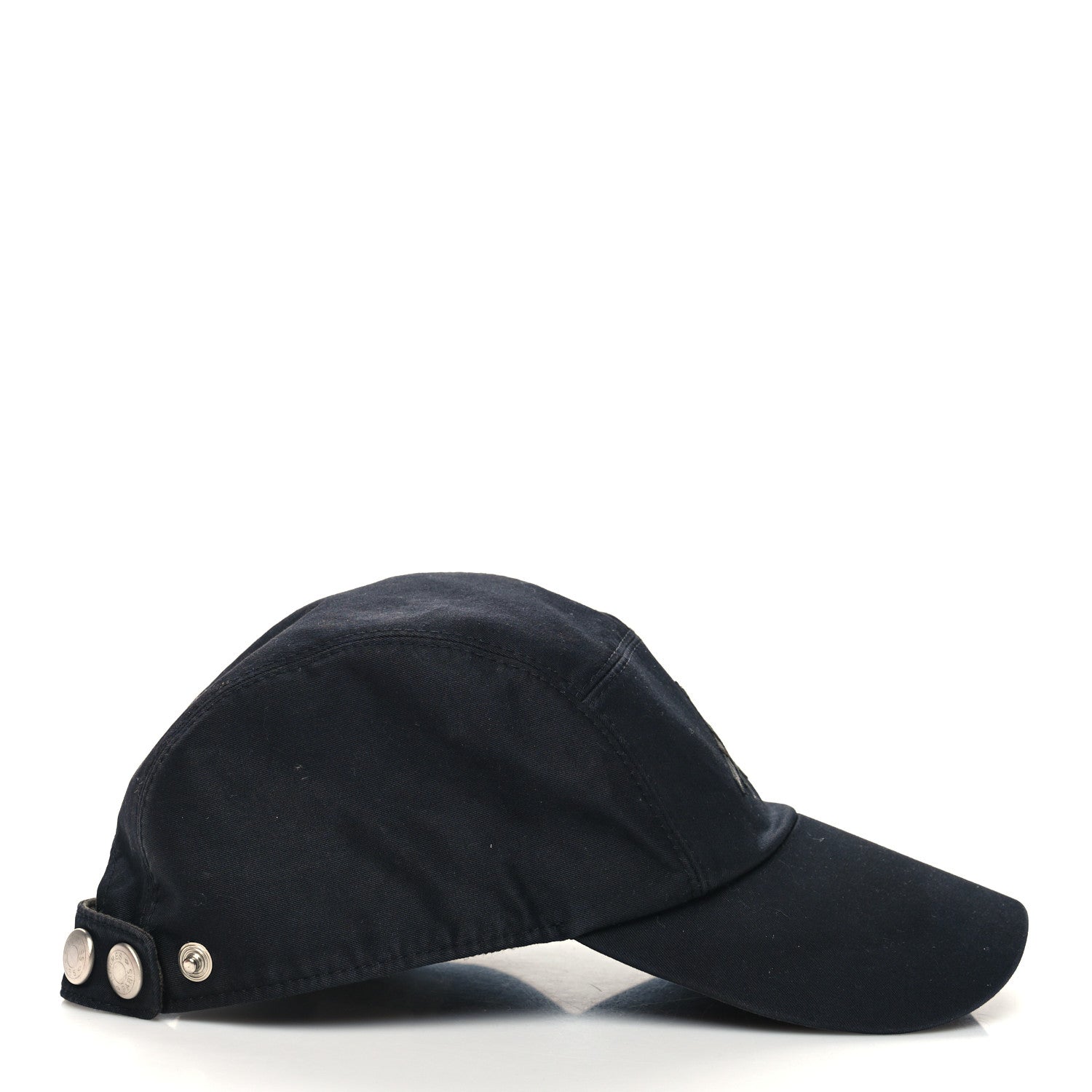 Hermes Stretch Cotton Lambskin Nevada Puzzle Equestre Hat 58 Black 3 of 7